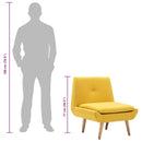 vidaXL sárga karfa nélküli szövetfotel