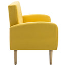 vidaXL 3 személyes sárga szövetkanapé