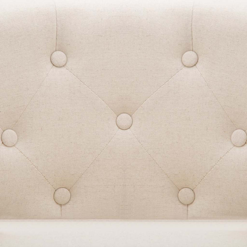 vidaXL bézsszínű szövetfotel