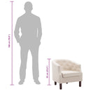 vidaXL bézsszínű szövetfotel