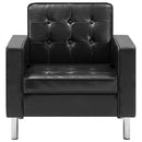vidaXL fekete műbőr fotel 75 x 70 x 75 cm