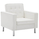 vidaXL fehér műbőr fotel 75 x 70 x 75 cm