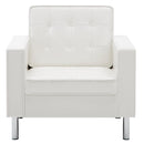 vidaXL fehér műbőr fotel 75 x 70 x 75 cm