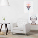 vidaXL fehér műbőr fotel 75 x 70 x 75 cm
