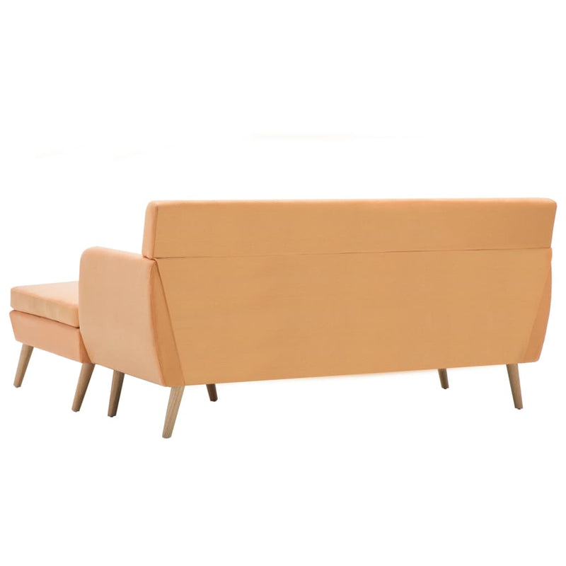 vidaXL L-alakú narancssárga szövet kanapé 171,5 x 138 x 81,5 cm