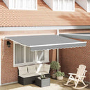 vidaXL Napernyő keret Fehér 350 x 250 cm Alumínium