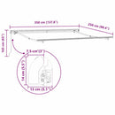 vidaXL Napernyő keret Fehér 350 x 250 cm Alumínium