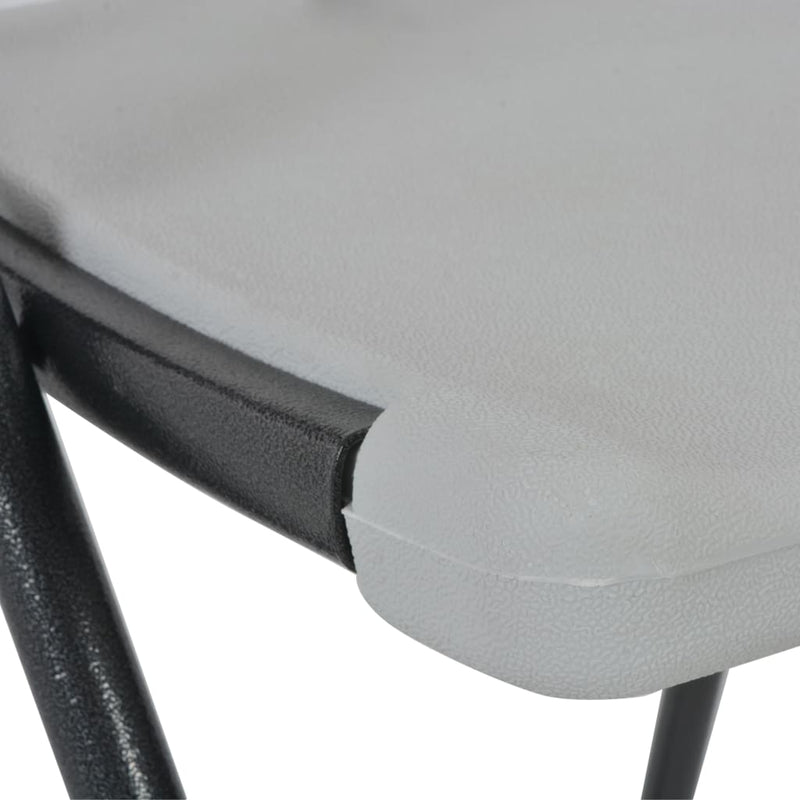 vidaXL 2 db fehér összecsukható HDPE és acél bárszék