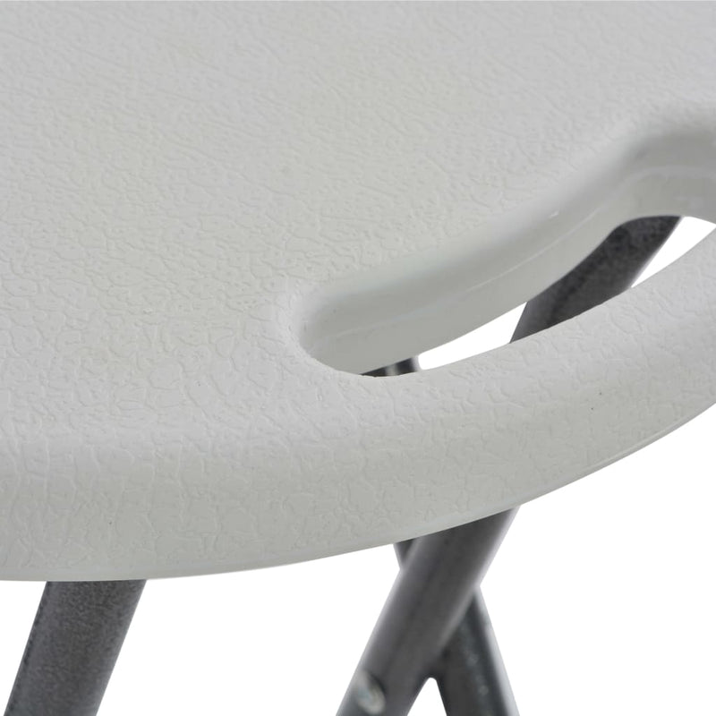 vidaXL 2 db fehér összecsukható HDPE és acél bárszék