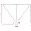 vidaXL terrakotta összecsukható terasz oldalárnyékoló 300 x 150 cm