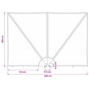 vidaXL terrakotta összecsukható erkély oldalárnyékoló 400 x 200 cm