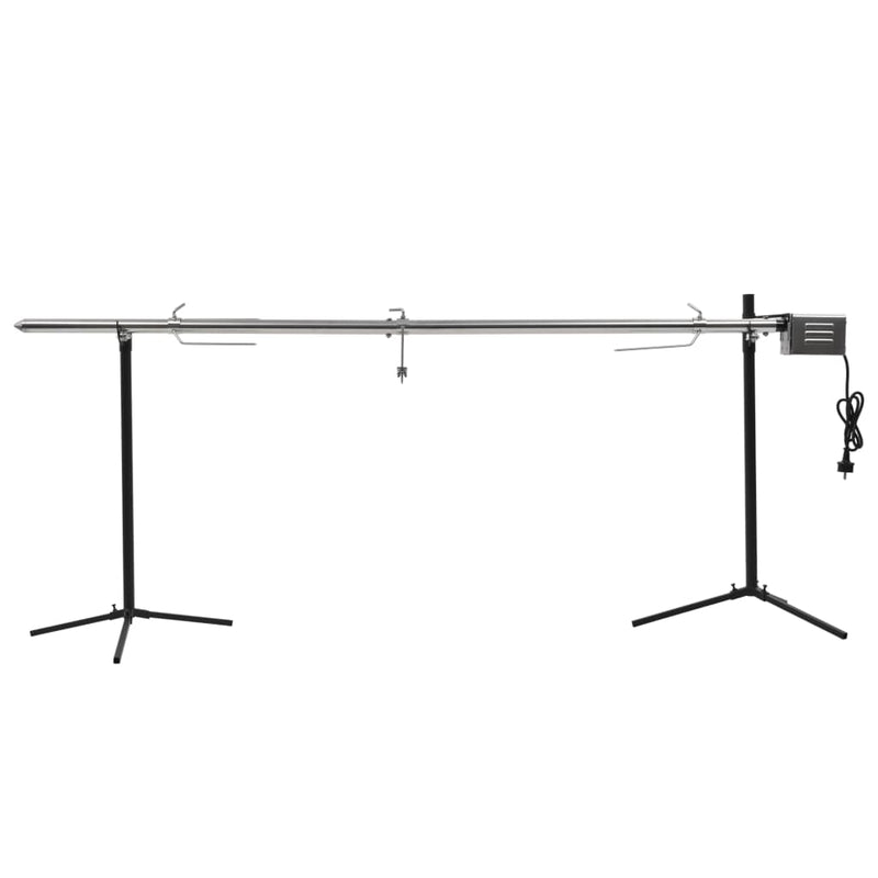 vidaXL automatikus motoros rozsdamentes acél grillnyárs 207x45x81 cm