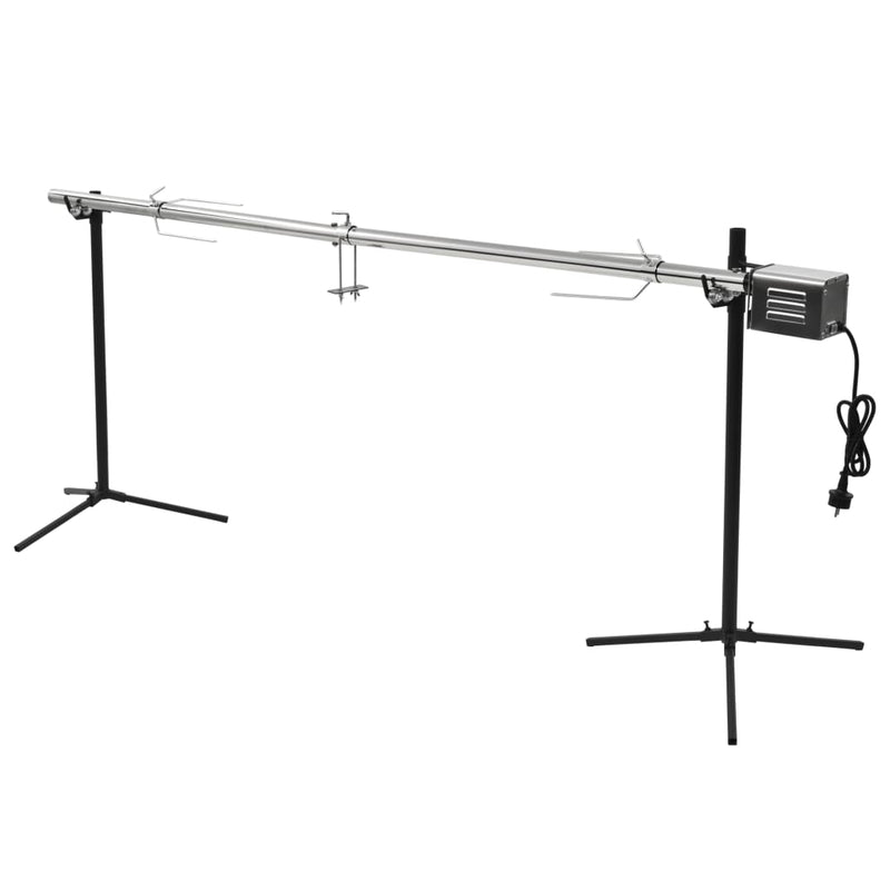 vidaXL automatikus motoros rozsdamentes acél grillnyárs 207x45x81 cm