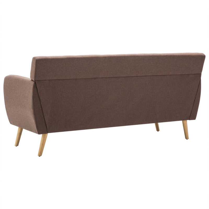 vidaXL 3 személyes barna szövet kanapé 172 x 70 x 82 cm