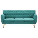 vidaXL 3 személyes zöld szövet kanapé 172 x 70 x 82 cm