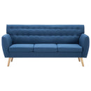 vidaXL 3 személyes kék szövet kanapé 172 x 70 x 82 cm