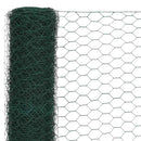 vidaXL zöld PVC-bevonatú acél csirkeháló drótkerítés 25 x 1,2 m