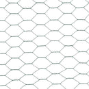 vidaXL zöld PVC-bevonatú acél csirkeháló drótkerítés 25 x 1,2 m