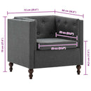 vidaXL sötétszürke szövetfotel