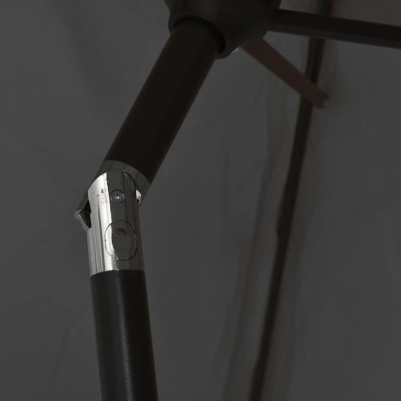 vidaXL antracitszürke kültéri napernyő fémrúddal 300 x 200 cm