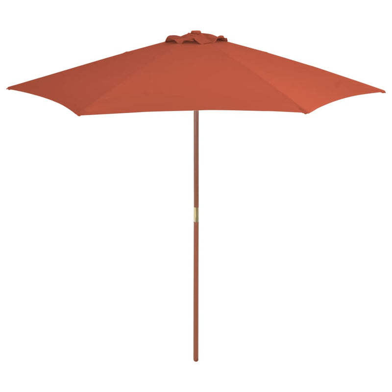 vidaXL terrakotta kültéri napernyő farúddal 270 cm