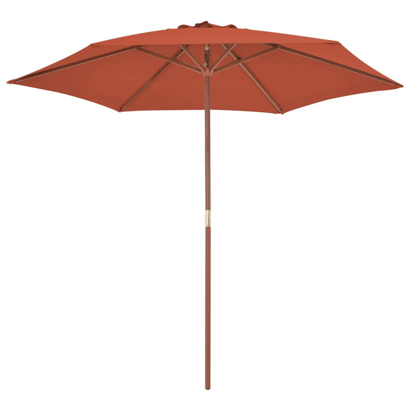 vidaXL terrakotta kültéri napernyő farúddal 270 cm
