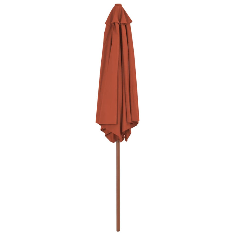 vidaXL terrakotta kültéri napernyő farúddal 270 cm