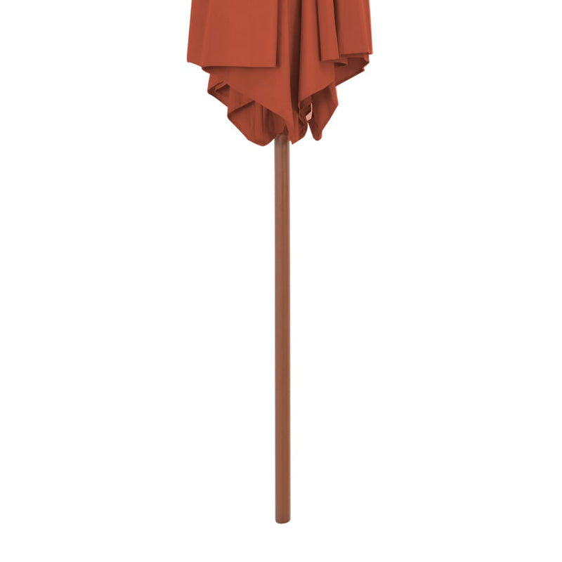 vidaXL terrakotta kültéri napernyő farúddal 270 cm