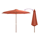 vidaXL terrakotta kültéri napernyő farúddal 350 cm