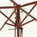 vidaXL homokszínű kültéri napernyő farúddal 150 x 200 cm