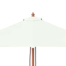 vidaXL homokszínű kültéri napernyő farúddal 150 x 200 cm