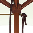 vidaXL homokszínű kültéri napernyő farúddal 150 x 200 cm