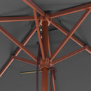 vidaXL antracitszürke kültéri napernyő farúddal 150 x 200 cm