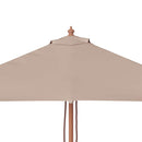 vidaXL tópszínű kültéri napernyő farúddal 150 x 200 cm