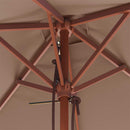 vidaXL tópszínű kültéri napernyő farúddal 150 x 200 cm