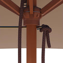 vidaXL tópszínű kültéri napernyő farúddal 150 x 200 cm