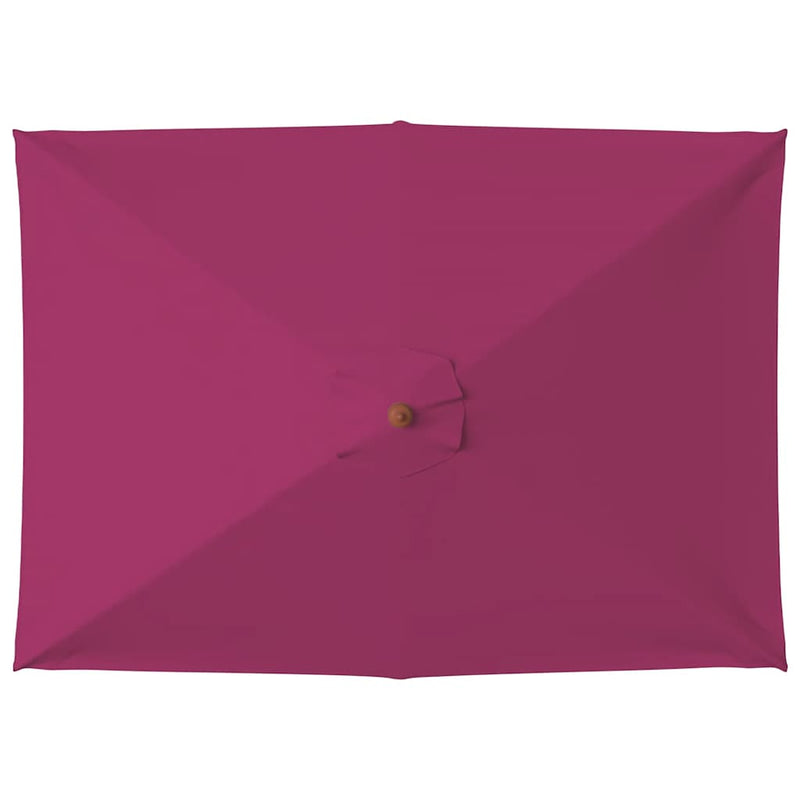 vidaXL bordó kültéri napernyő farúddal 150 x 200 cm