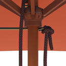 vidaXL terrakotta kültéri napernyő farúddal 150 x 200 cm