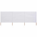vidaXL fehér szövet 3-paneles szélellenző 400 x 120 cm