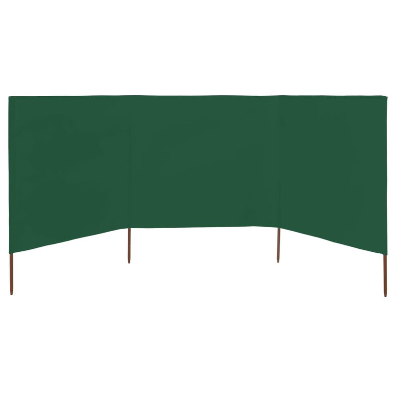 vidaXL zöld szövet 3-paneles szélellenző 400 x 120 cm