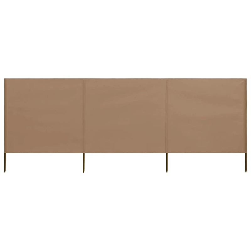 vidaXL tópszínű szövet 3-paneles szélellenző 400 x 120 cm