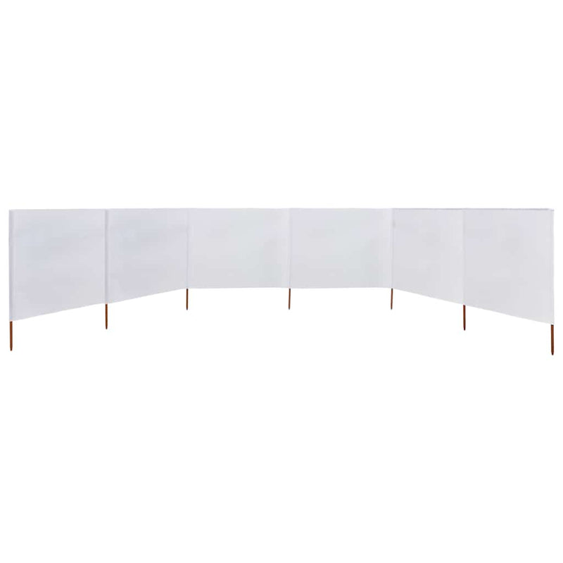vidaXL fehér 6-paneles szövet szélellenző 800 x 80 cm