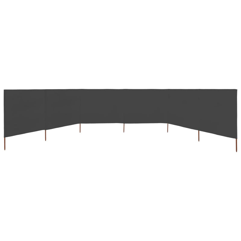 vidaXL szürke 6-paneles szövet szélellenző 800 x 80 cm