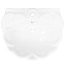 vidaXL szabadon álló fehér kerámia mosdókagyló lábbal 580x510x200 mm