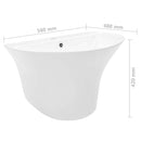 vidaXL Mosdó Fehér 56 x 48 x 42 cm Zöldített Cserép