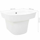 vidaXL Mosdó Fehér 50 x 45 x 41 cm Zöldített Cserép