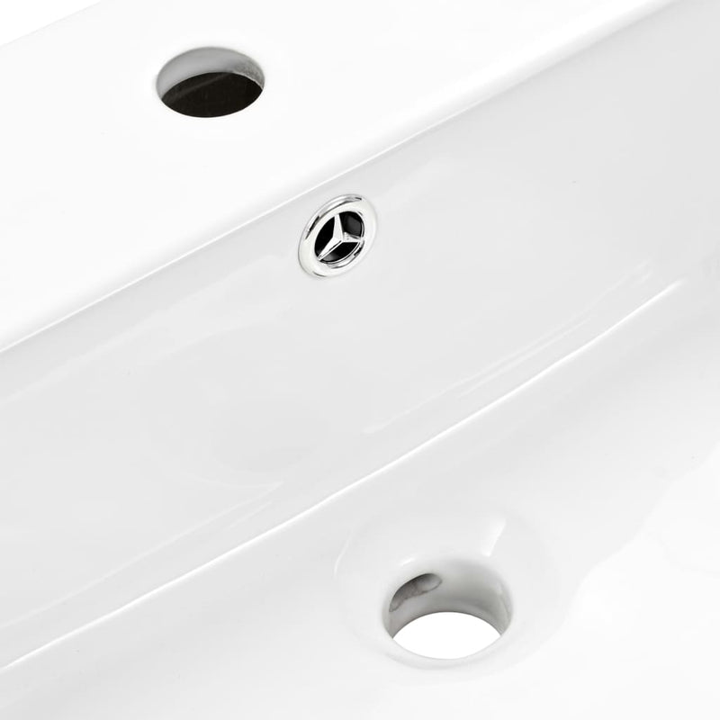 vidaXL falra szerelhető fehér kerámia mosdókagyló 500 x 450 x 410 mm
