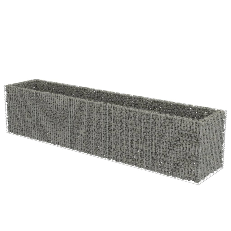 vidaXL horganyozott acél gabion magaságyás 450 x 90 x 100 cm