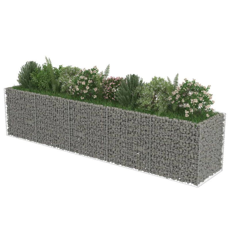 vidaXL horganyozott acél gabion magaságyás 450 x 90 x 100 cm