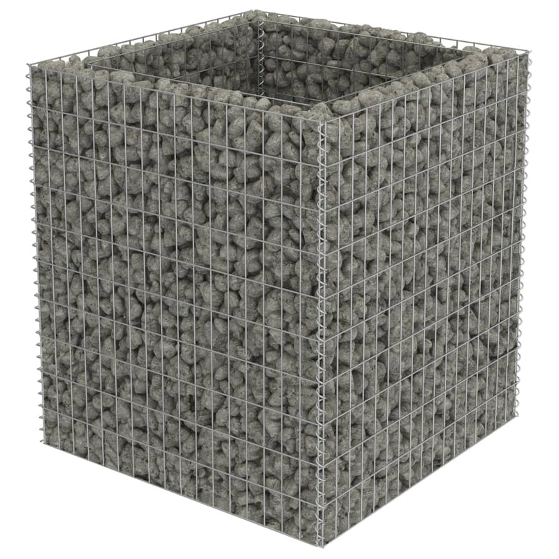 vidaXL horganyzott acél gabion magaságyás 90 x 90 x 100 cm